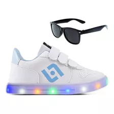 Tenis Infantil De Led Casual Sapatenis Meninos Oculos Light