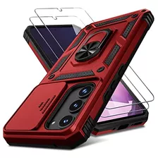 Funda Jannmite Resistente Protector Para Galaxy A54 Rojo