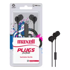 Audífonos Con Micrófono Maxell Plugs Aisla Ruido Claridad3.5