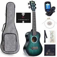 Winzz Ukelele De Concierto Vintage Hawaiano Con Bolsa, Sinto