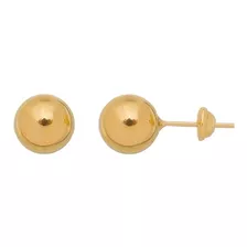 Brinco Bola / Bolinha 7mm Em Ouro 18k 750 Com Garantia Caixa