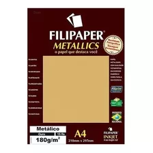 Papel A4 Metalico Ouro 180gr. Cor Dourado