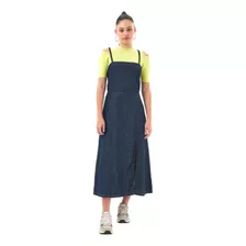 Vestido Jean Largo Sin Mangas Denim 