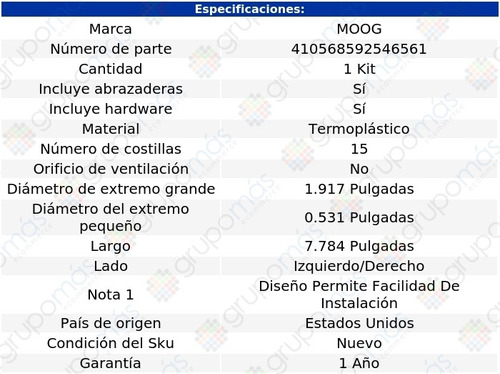 Cubre Polvo Macheta Direccion Izq/der Es300 02 Al 03 Moog Foto 3