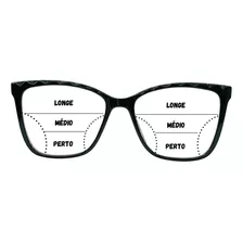 Oculos De Grau Feminino Com Lente Multifocal Longe E Perto