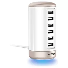 Cargador Usb, Cargador De Pared Usb De 6 Puertos Estaci...