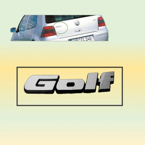 Emblema Cromado Tapa Baul Golf 1995/1999 Foto 3