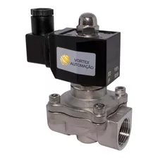 Válvula Solenoide 2/2 Vias Nf Inox 304 Rosca 1'' Bsp 220v