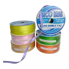 Cinta Raso Doble Faz N° 1 X 50m Arco Iris