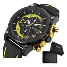 Reloj De Cuarzo Deportivo Megir Chronograph De Silicona