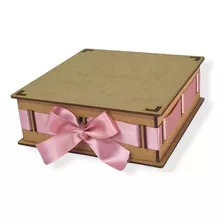  Kit 10 Caixas Mdf Passa Fita 15x15x5cm