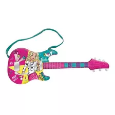 Brinquedo Guitarra Fabulosa Barbie Com Mp3 Da Fun F0004-5