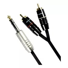Cable Plug 1/4 (6.5mm) Stereo A Doble Plug Rca