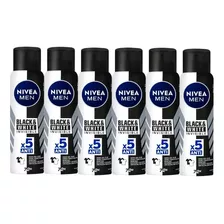 Desodorante Invisible Black & White Nivea Men 150ml - 6 Un
