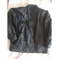 Campera De Cuero Negro 