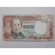 Billete 500 Pesos Oro 20 Dr Julio 1981 Primera Fecha