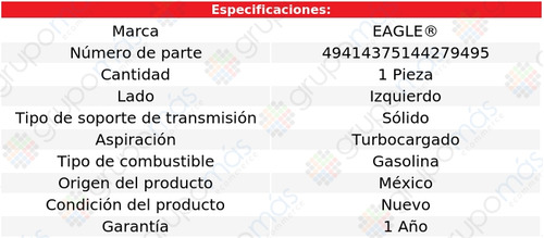 Soporte Trans Izq Eagle Fiat Grande Punto L4 1.4l 05 A 08 Foto 3