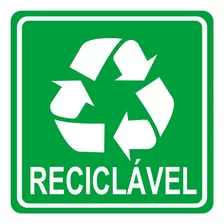 Adesivo Lixo Reciclavel 1 Unidade 10cmx10cm