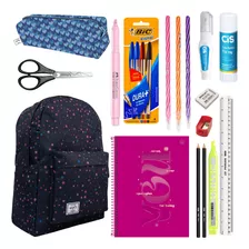 Kit Material Escolar Ensino Médio Colegial Completo Mochila