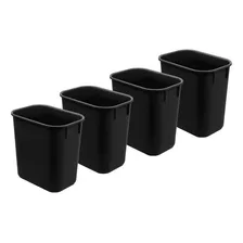 Acrimet Papelera 13qt Paquete De 4 Color Negro 