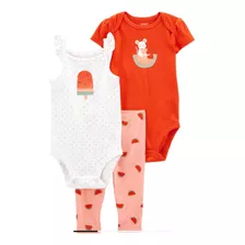 Trio Body Calça Bebê Carters Menina Importado Eua Original