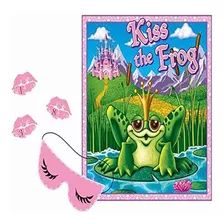 Juego De Fiesta Kiss The Frog (máscara Y 12 Labios Incluidos