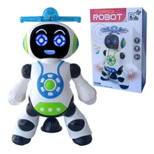 Robô Robot Boneco Eletrônico Dança Com Som E Luz Brinquedo Personagem Robô Coptero