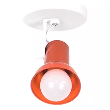 Spot Sobrepor 1 Lâmpada Direcionável E-27 Branco Com Cobre 110v/220v