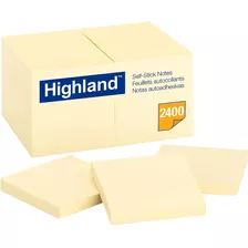 Notas Adhesivas Highland 3 X 3 Pulgadas Amarillo Paquete 