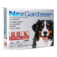 Nexgard Antipulgas E Carrapatos 25 A 50kg C/3 Tabletes
