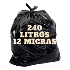 Saco De Lixo Preto Reforçado 50-un 240l - 12 Micras