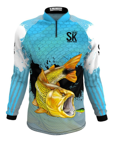 Camisa Camiseta Pesca Proteção Uv50+ Dry Fit Superking Sk10d