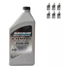 Óleo Motores De Popa 4t Quicksilver 25w40 1 Litro Kit C/6