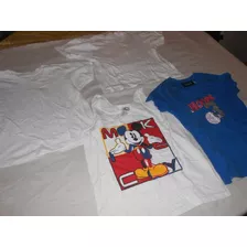 Son 4 Remeras Mickey Y Otras Excelentes !!