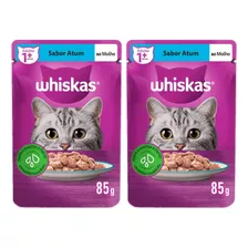 Sachê Whiskas 1+ Para Gato Adulto Sabor Atum Ao Molho 85g