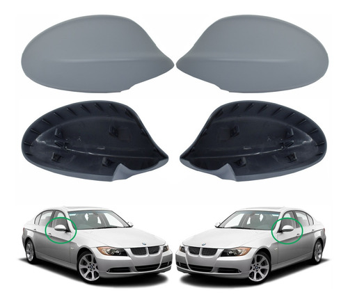 Carcasa Espejo Der - Izq Bmw Serie 3 E90-e91 2005-2007 Foto 4