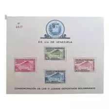 Venezuela Deportes, Bloque Aéreo Sc C337a 1951 Mint L18747