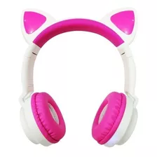  Fone De Ouvido Headphone Gatinho Cat Ear Com Luz Led