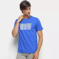 Camiseta Salomon Ss Masculina - Azul - Tamanho M