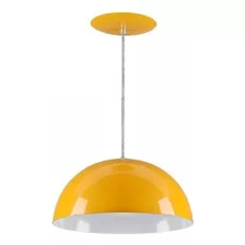 Luminária T&t Iluminação Meia Lua Cor Amarelo 110v/220v