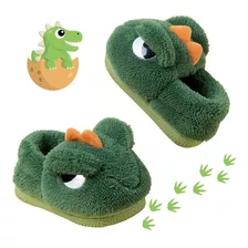 Pantufa Infantil Dino Verde Super Confortável Envio Imediato