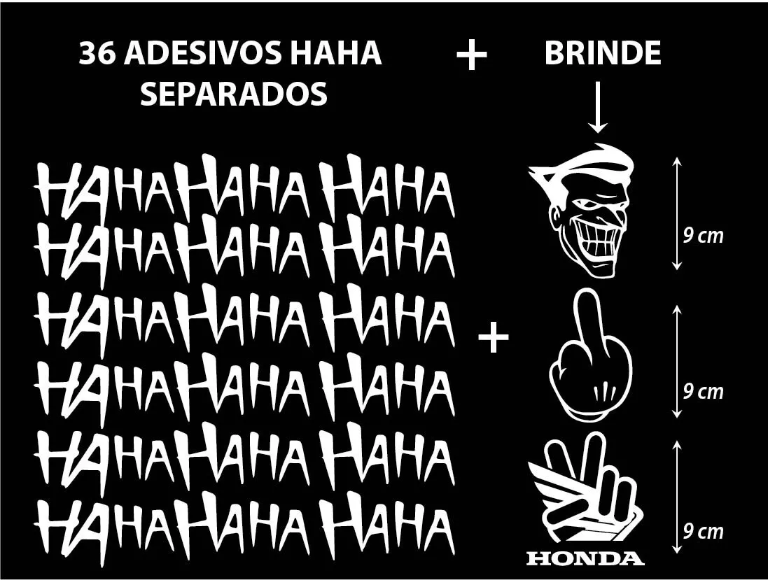 Adesivo Haha Coringa + Brinde