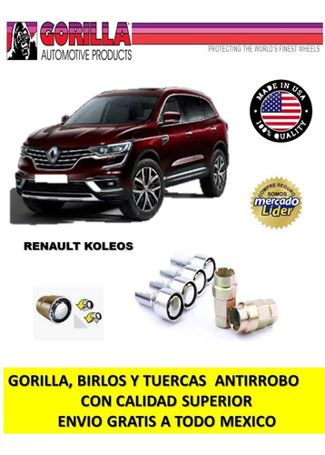 Birlos De Seguridad Renault Koleos 2018 (codigo 68172-68175) Foto 3