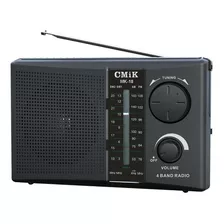 Radio Portatil Am Fm Pilas Y 220v Portable Mk-18 Color Negro
