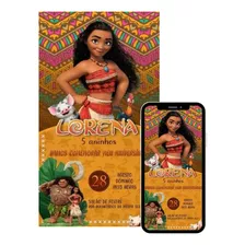 Convite Virtual Para Whatsapp Personalizado Moana