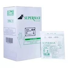 Luva Latex Esteril Cirurgica Com Pó Cx C/50 Pares - Supermax Cor Branco Tamanho 70