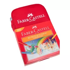 Faber Castell 24 Colores Estuche 34 Piezas Escuela Dibujo