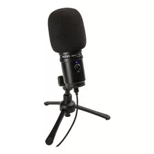 Microfone Usb Zoom Zum-2 Supercardioide Podcast E Streaming Cor Preto