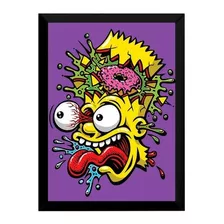 Quadro Simpsons Psicodelico Arte Imagine Bart