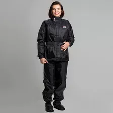 Conjunto Capa De Chuva California Ny Feminina Preto